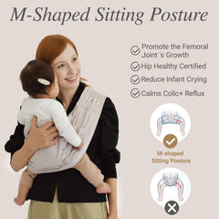 Kerata baby sling adjustable length in grey for a personalized fit as child grows