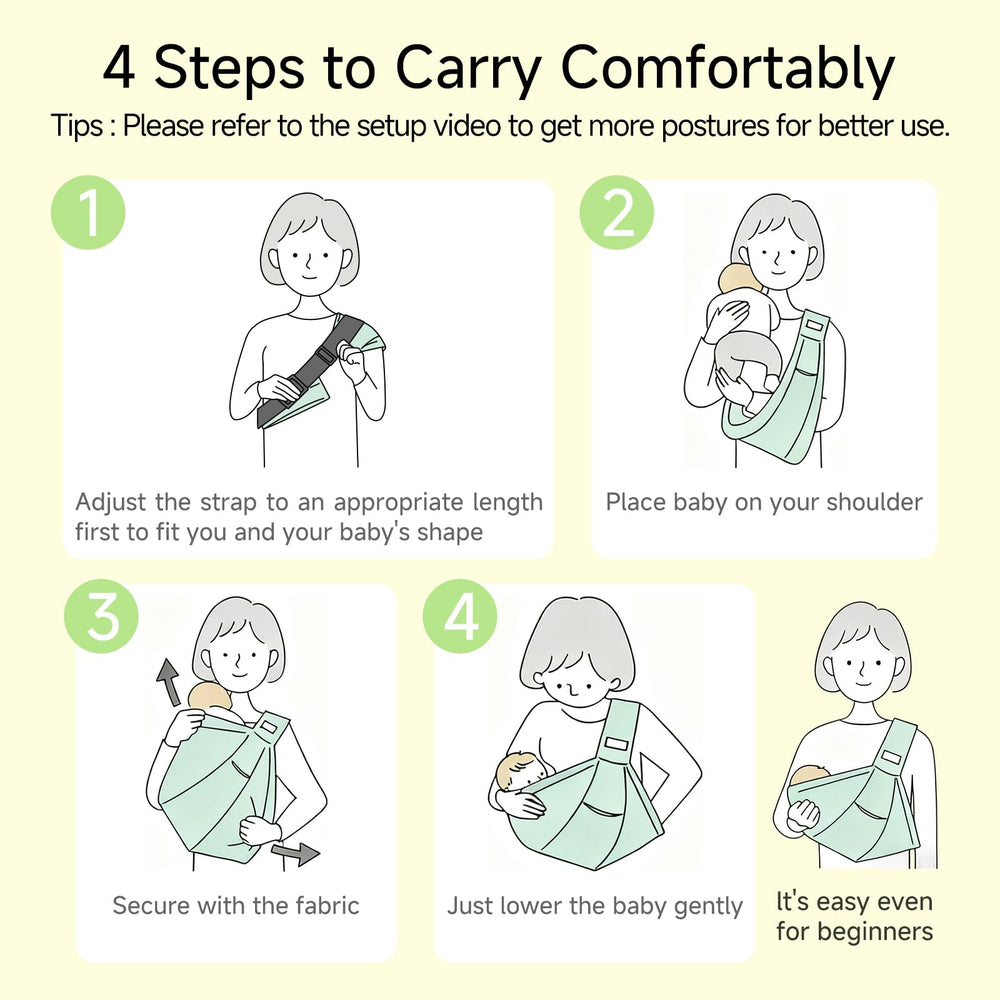 Kerata baby sling front pocket in grey adds quick storage for essentials