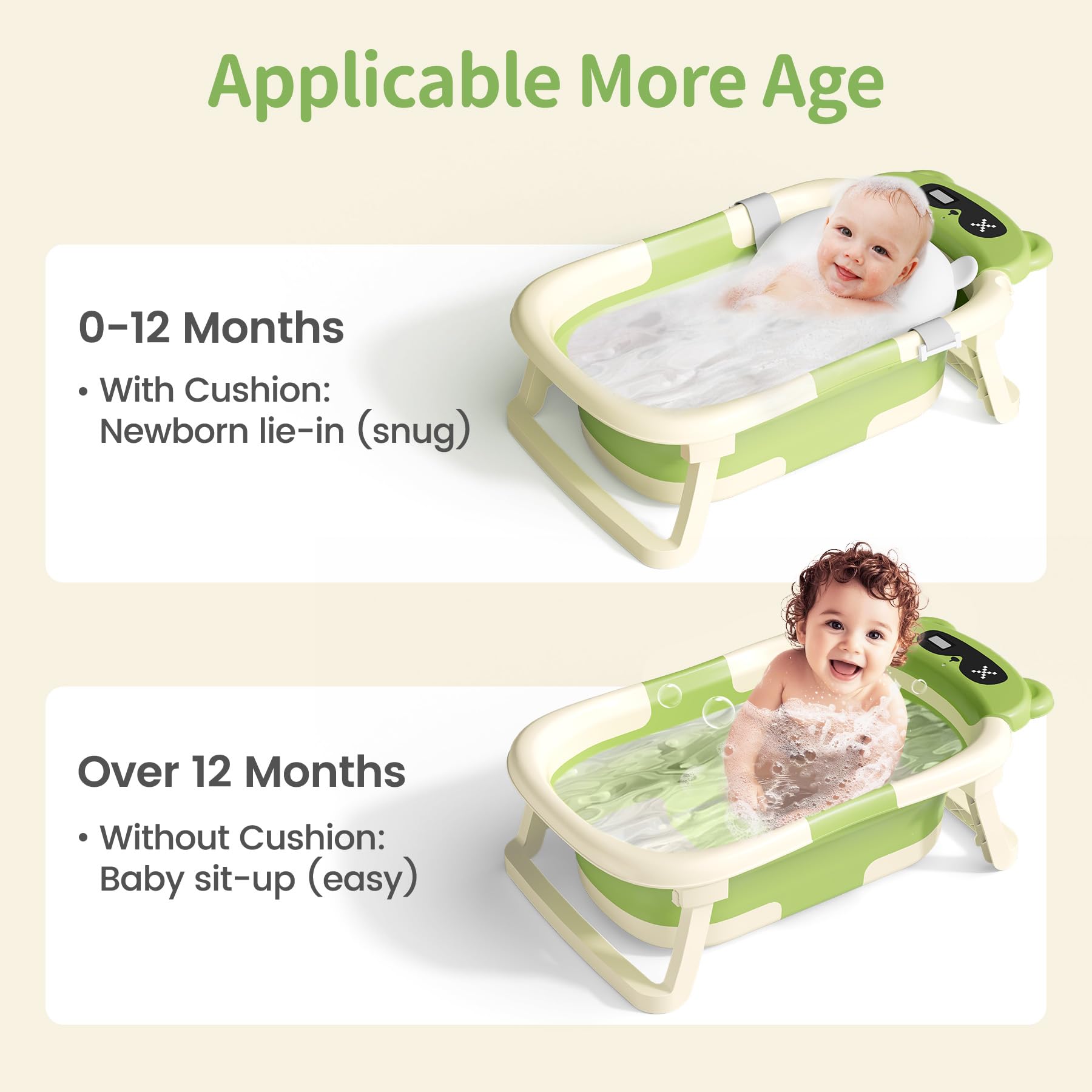 Kerbwry baby tub with soft towel for gentle newborn bathing.