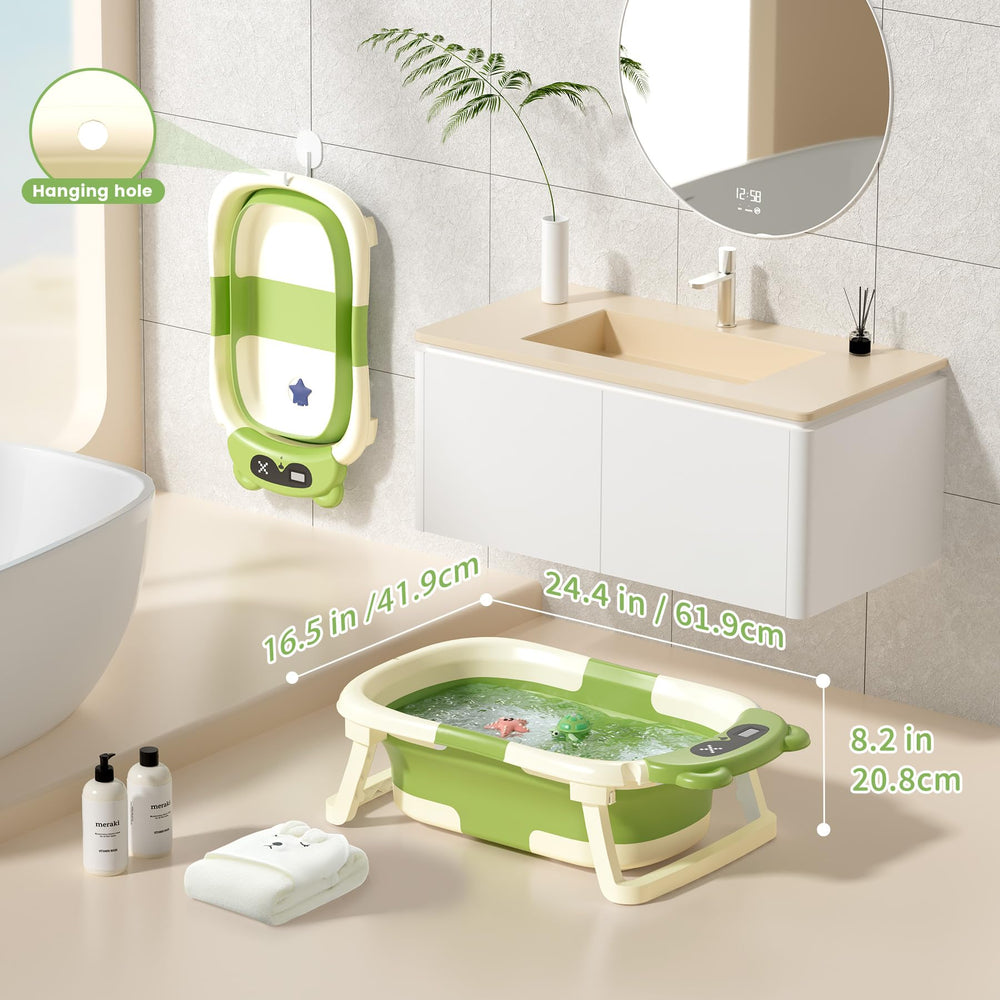 Kerbwry color-change stopper signals warm water level for baby baths.