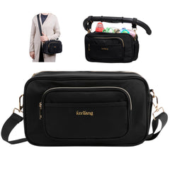 Kerilang universal stroller caddy with cup holder keeps bottles within reach during outings.