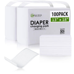 kerätä disposable changing pad 100-pack 13x18 keeps diaper changes clean and convenient.