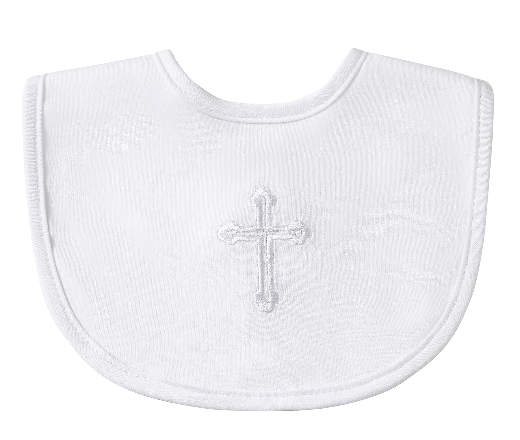 KESICI baptism bib adjustable nickel-free-snaps for a comfortable fit.