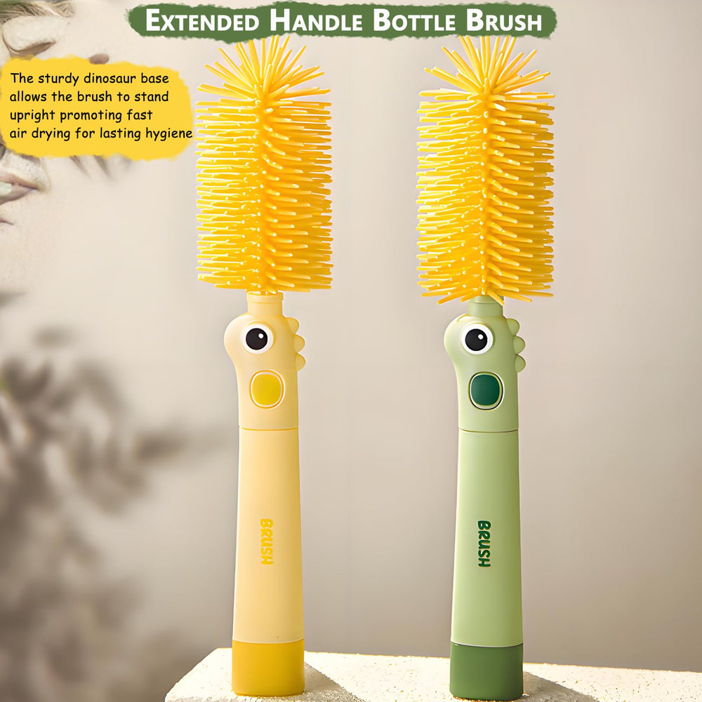 Kesttenn silicone bristles are gentle on bottles yet tough on grime.