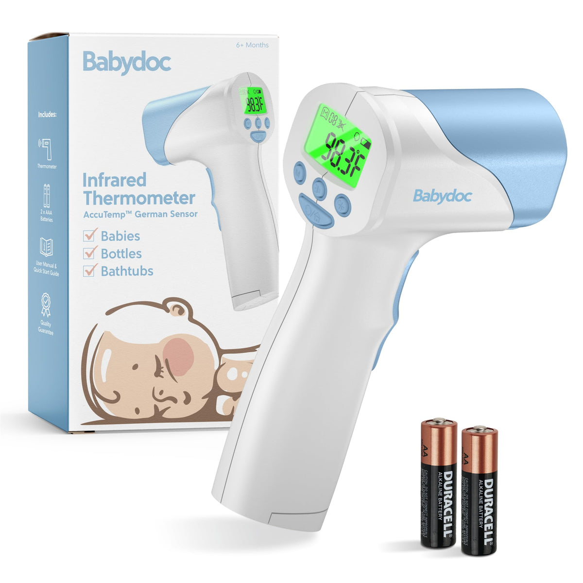 Ketodoc Babydoc forehead scan provides fast, non-contact readings for gentle infant checks.