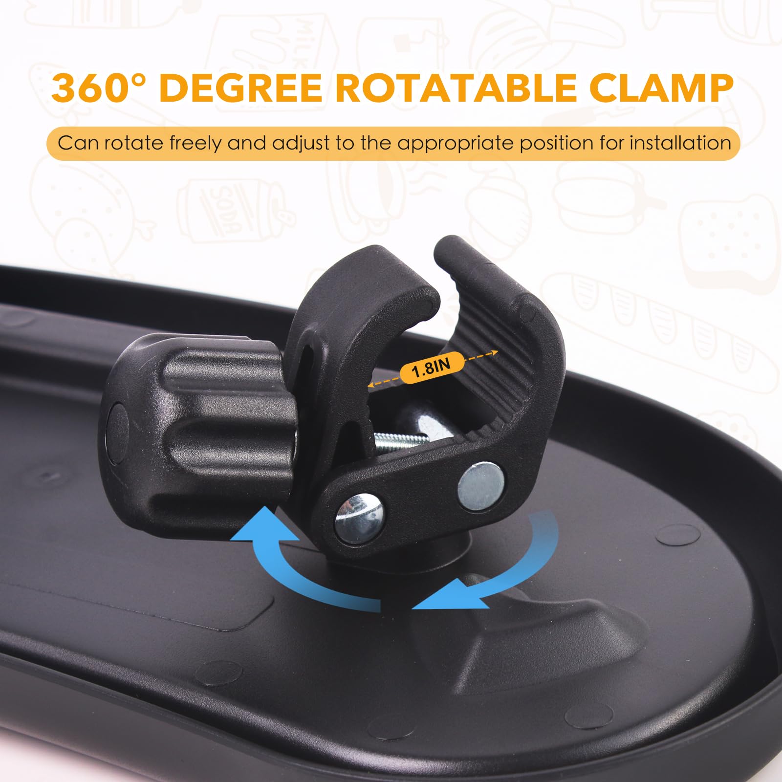 KEUYE Nuna snack tray drain hole helps manage spills.