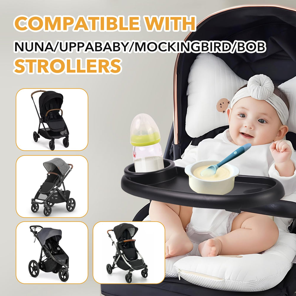KEUYE Nuna snack tray tool-free install saves setup time.