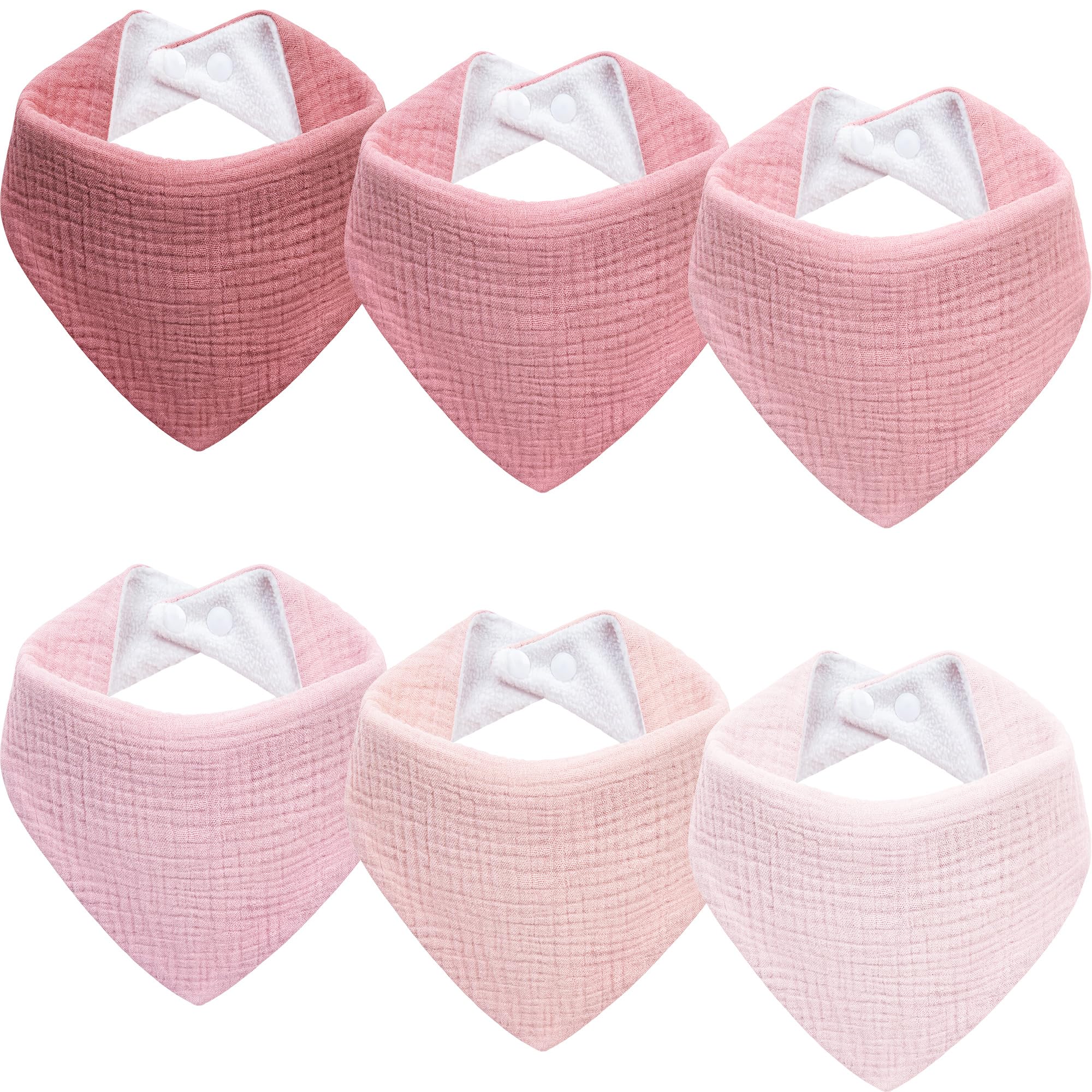 Kewlife Gift Muslin Baby Bibs flat lay reveal soft absorbent fabric for drool protection