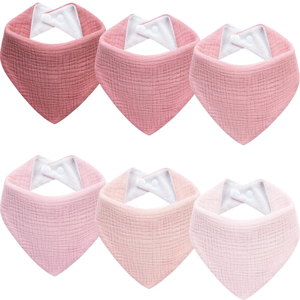 Kewlife Gift Muslin Baby Bibs flat lay reveal soft absorbent fabric for drool protection