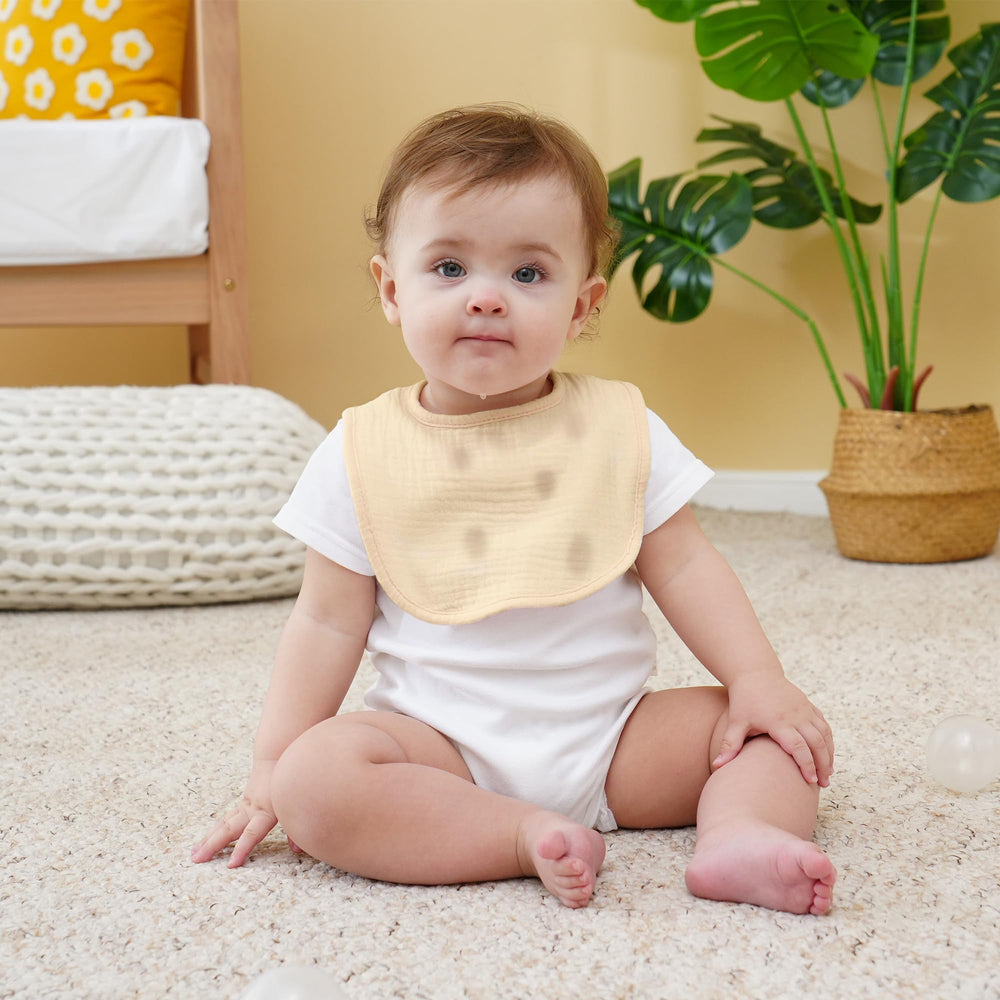 Kewlife gift muslin baby bibs quick-dry back fabric for mess-friendly days
