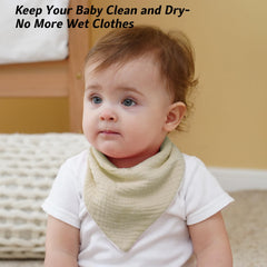 Kewlife Gift muslin bibs back fast-dry fleece for quick moisture control