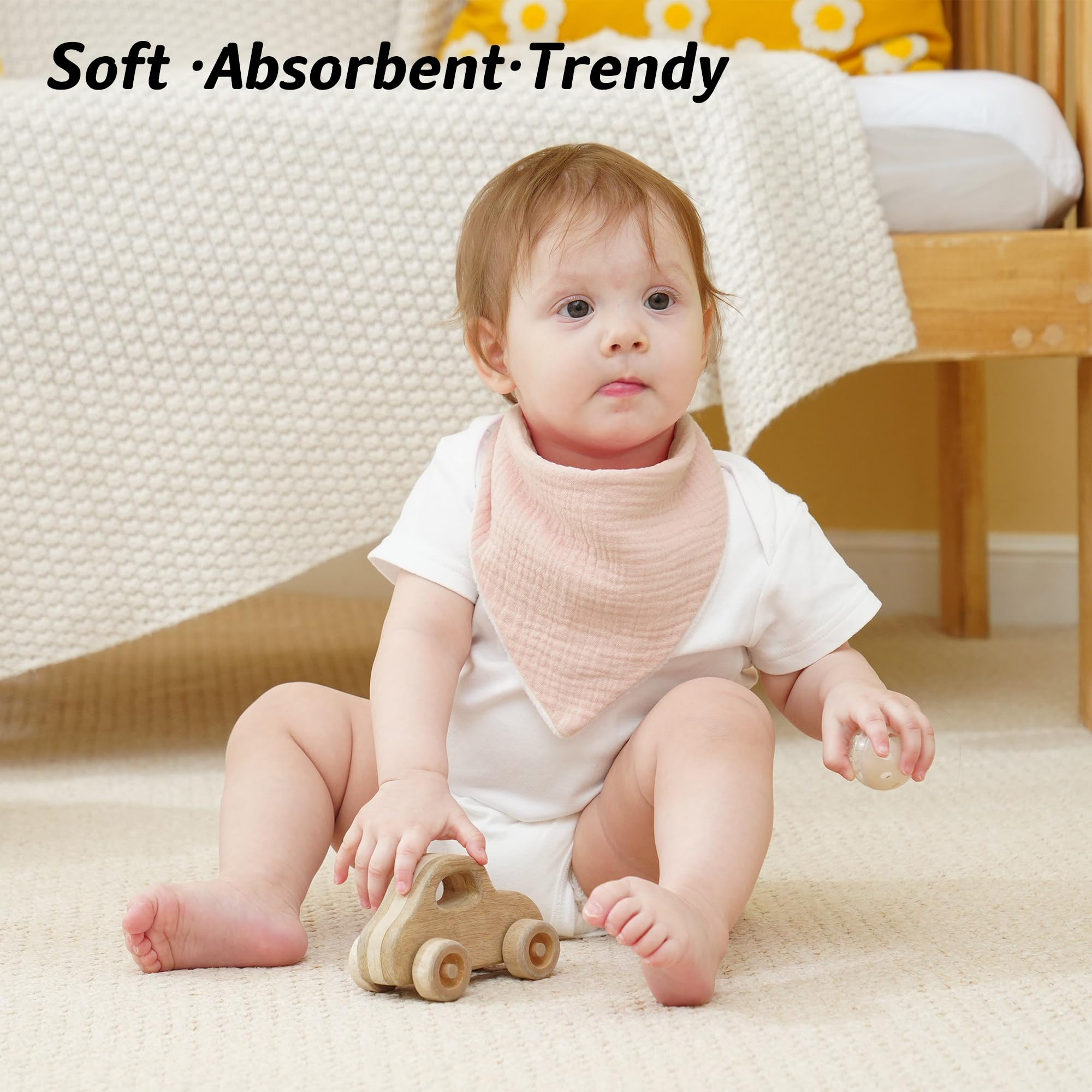 Kewlife Gift muslin bibs as burp cloth and wipe cloth