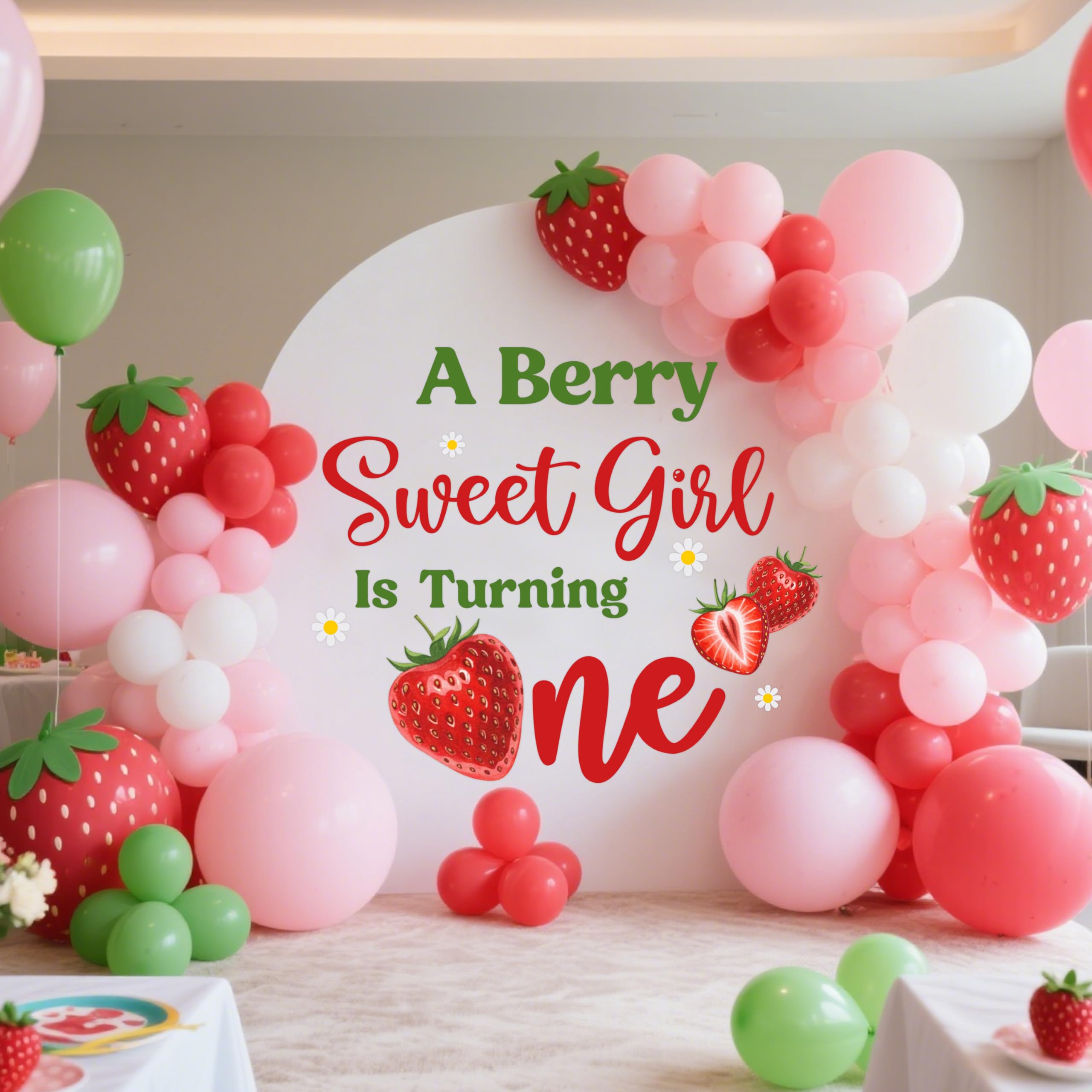 KEWUFD Berry-themed decor suitable for baby showers.
