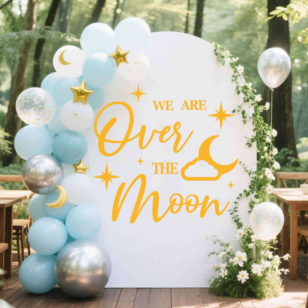 KEWUFD Easy-to-tear backing helps position the moon decor precisely