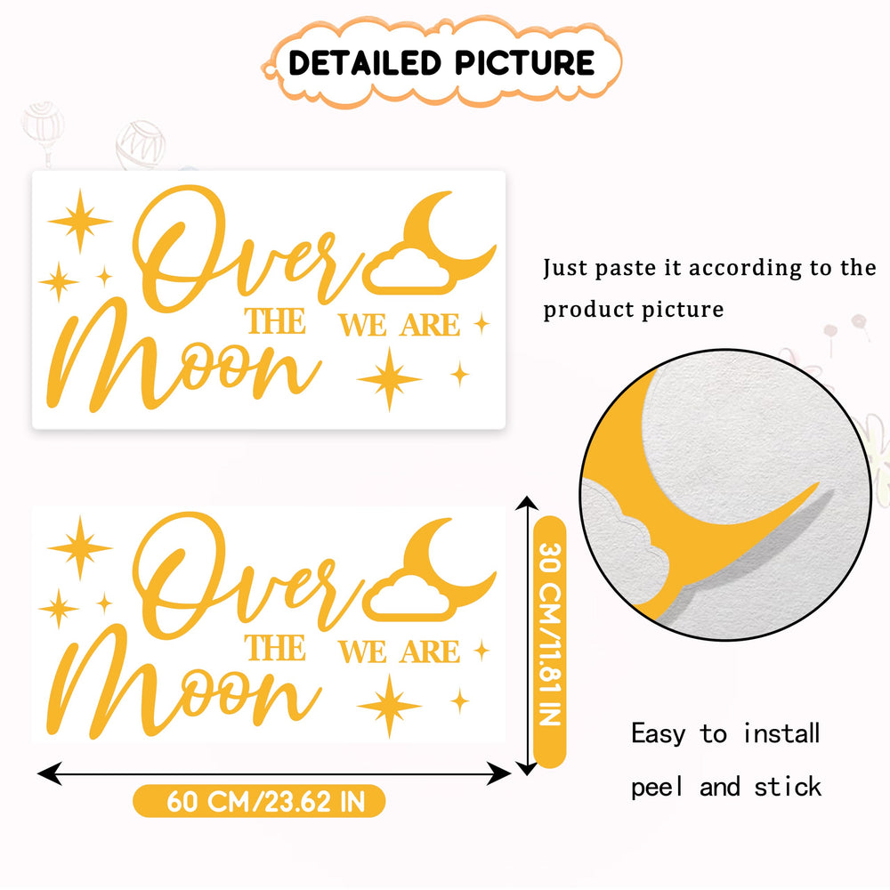 KEWUFD Moon-themed baby shower decor enhances balloon arches with a glossy finish