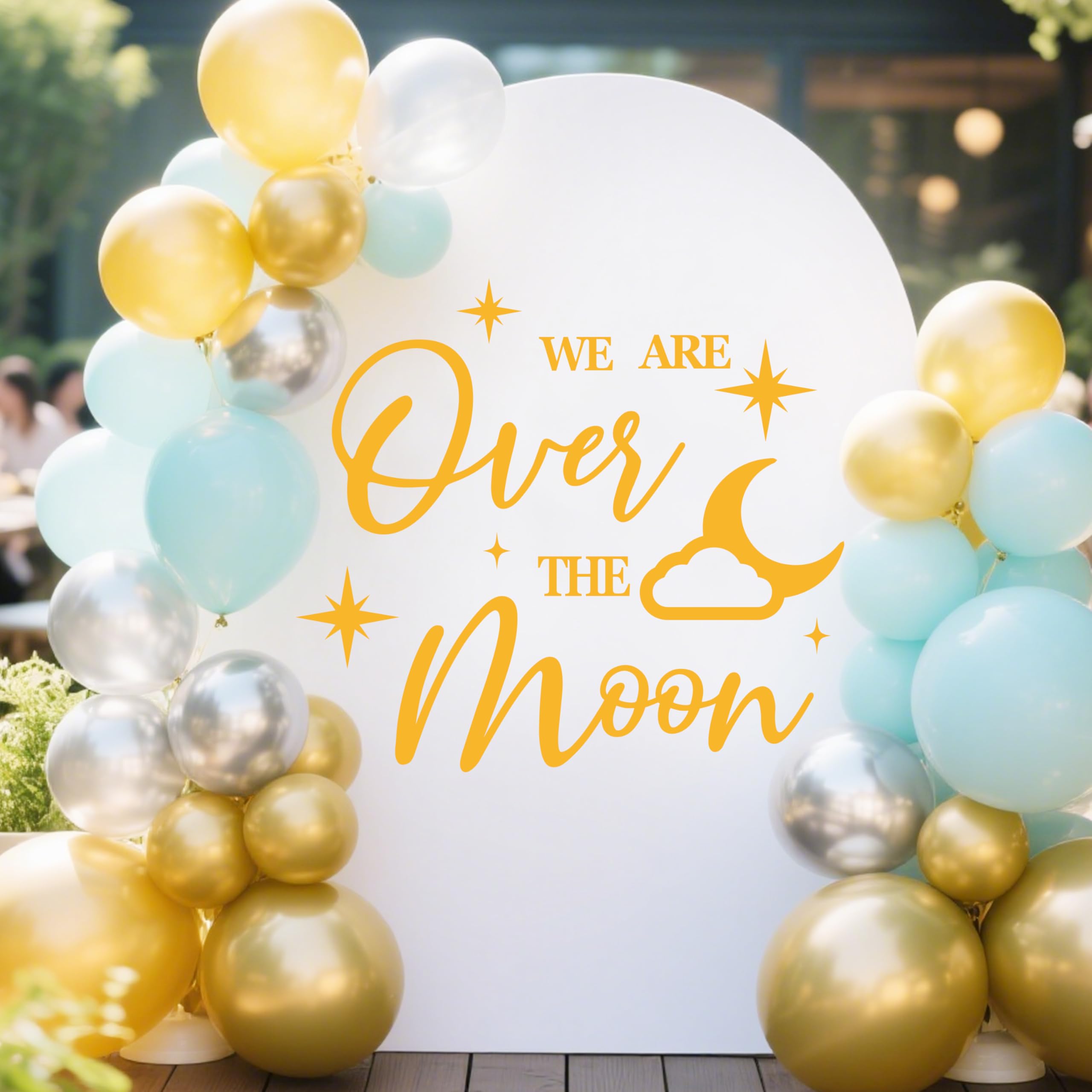 KEWUFD Durable wall art adds glow to gender reveal decor