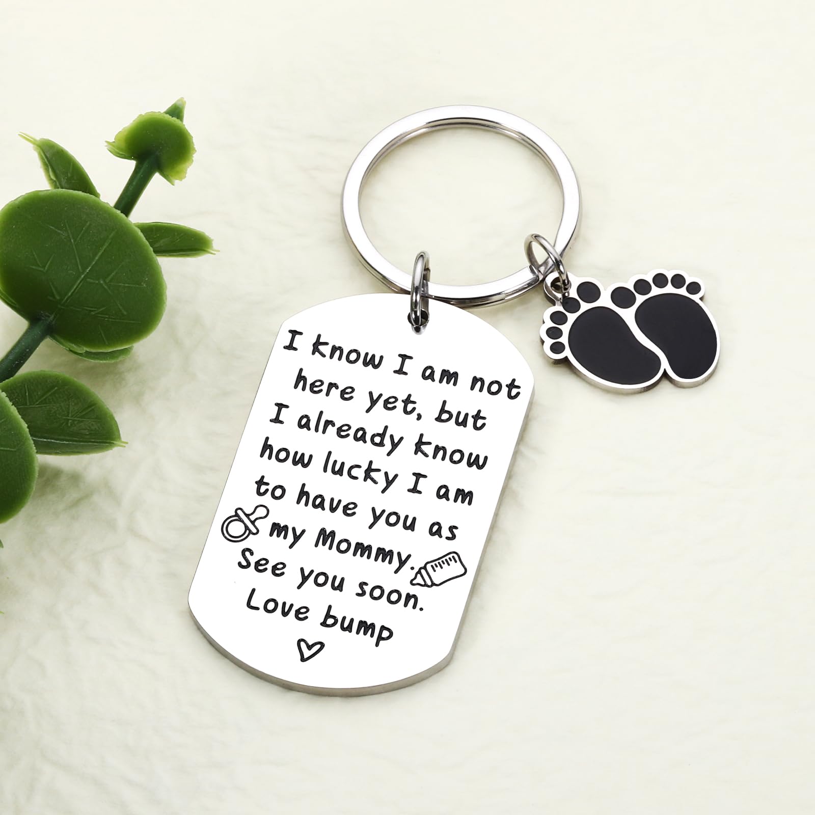 Keyitulo pregnancy gift for expecting moms—sleek stainless steel keepsake.