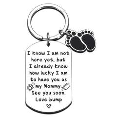 Keyitulo stocking-stuffer new mom keychain—a sentimental keepsake for expecting moms.