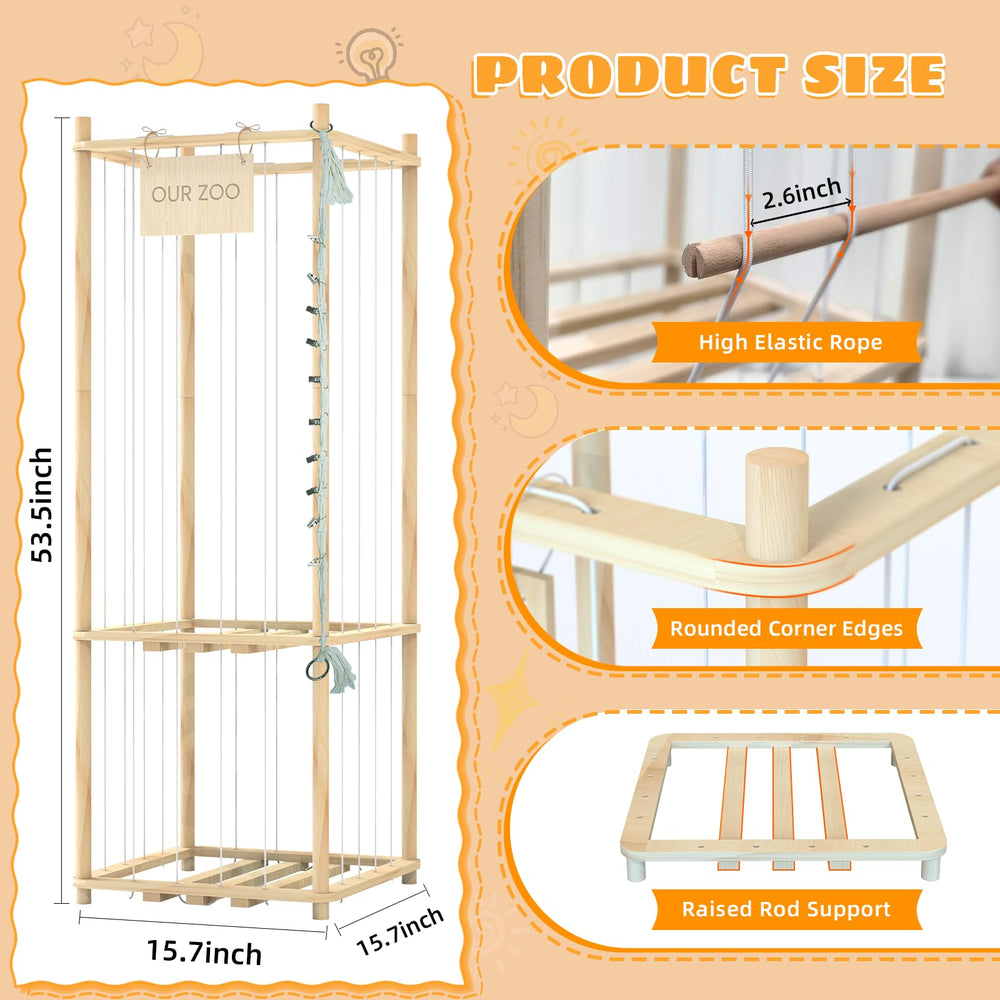 Keyixize wooden plush toy display tower showcases favorites and reduces clutter.