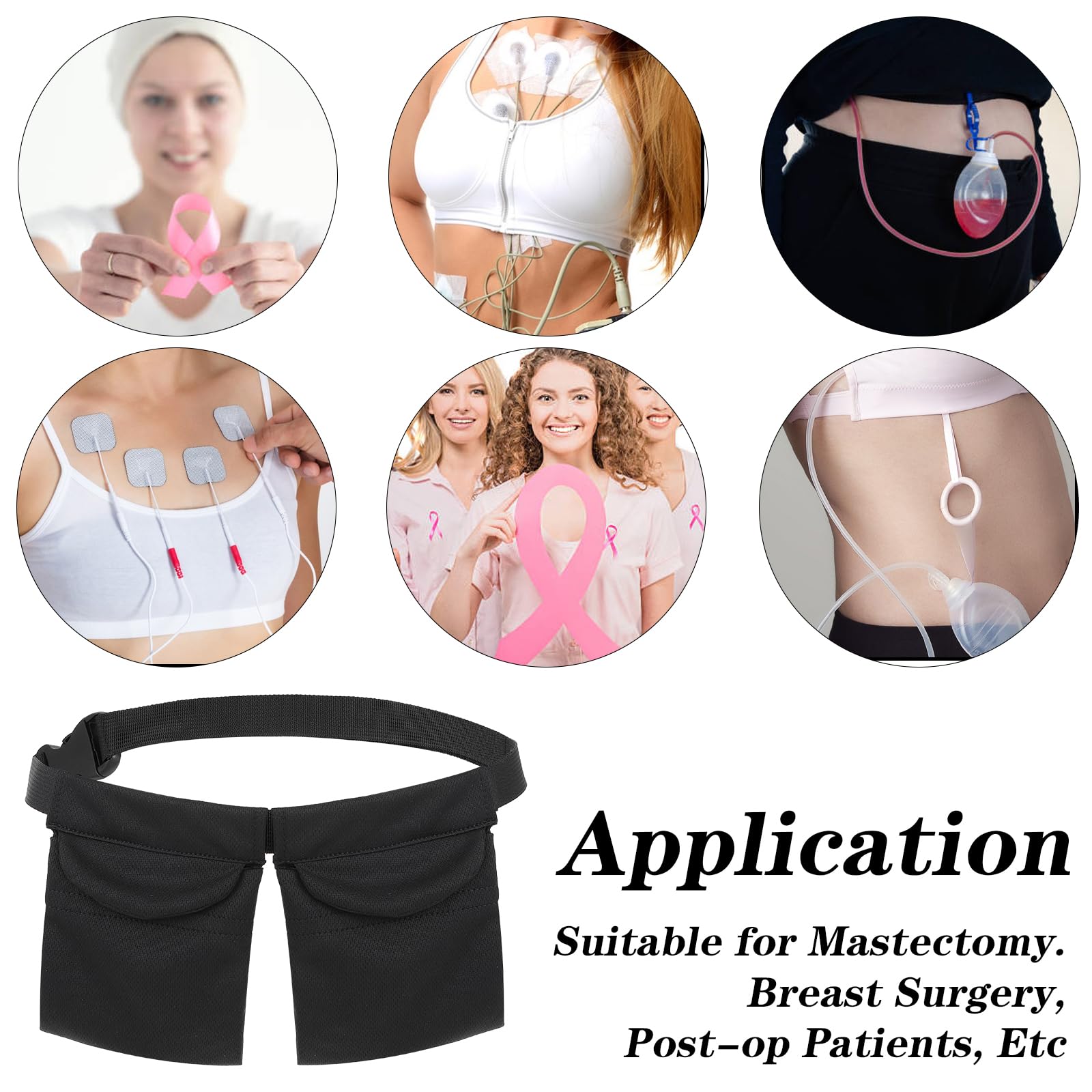 KFHENSOMR breathable polyester drain belt minimizes skin irritation during use.