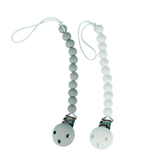 KH Kids Heroes one-piece design pacifier clip shown with pacifier.