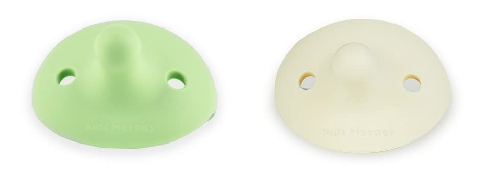 KH Kids Heroes vanilla pacifier two-pack for versatile baby comfort.
