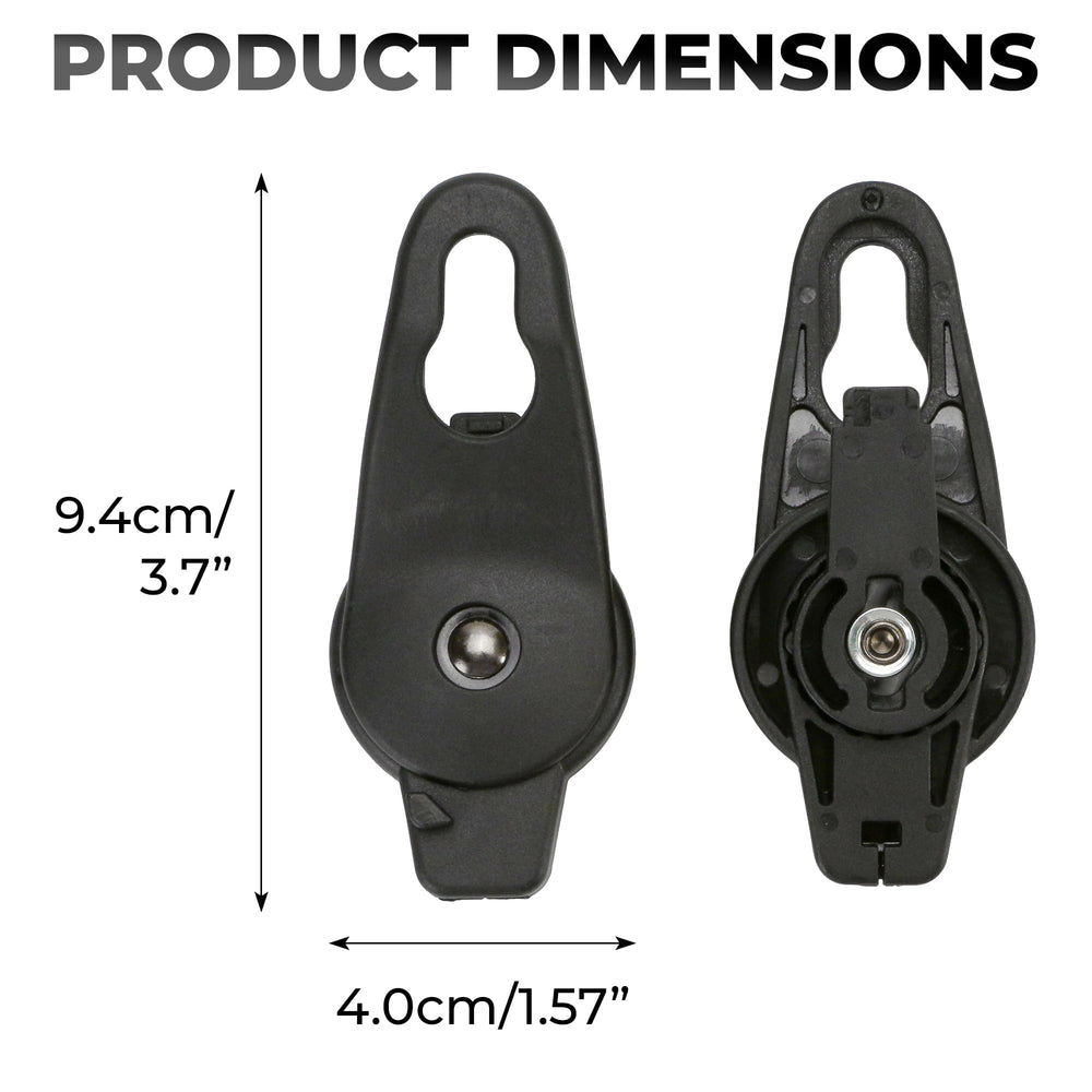 KH866 stroller canopy clip close-up shows durable ABS construction