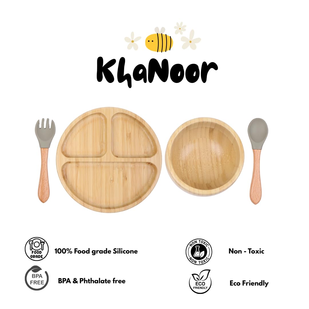 Khanoor bamboo set is durable and easy to clean for busy families.