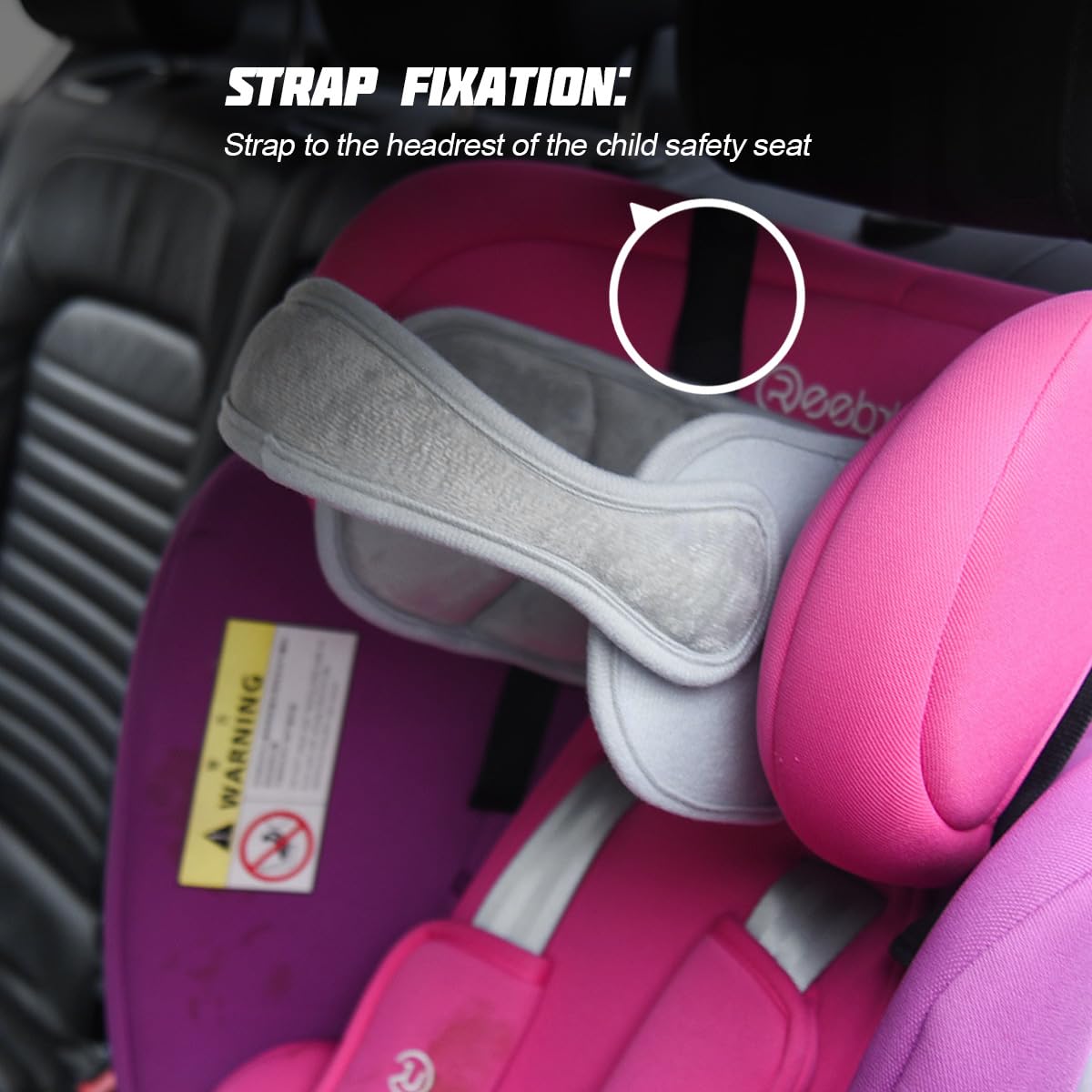 KHGUZ universal-fit headrest band supports head comfort for most car seats.