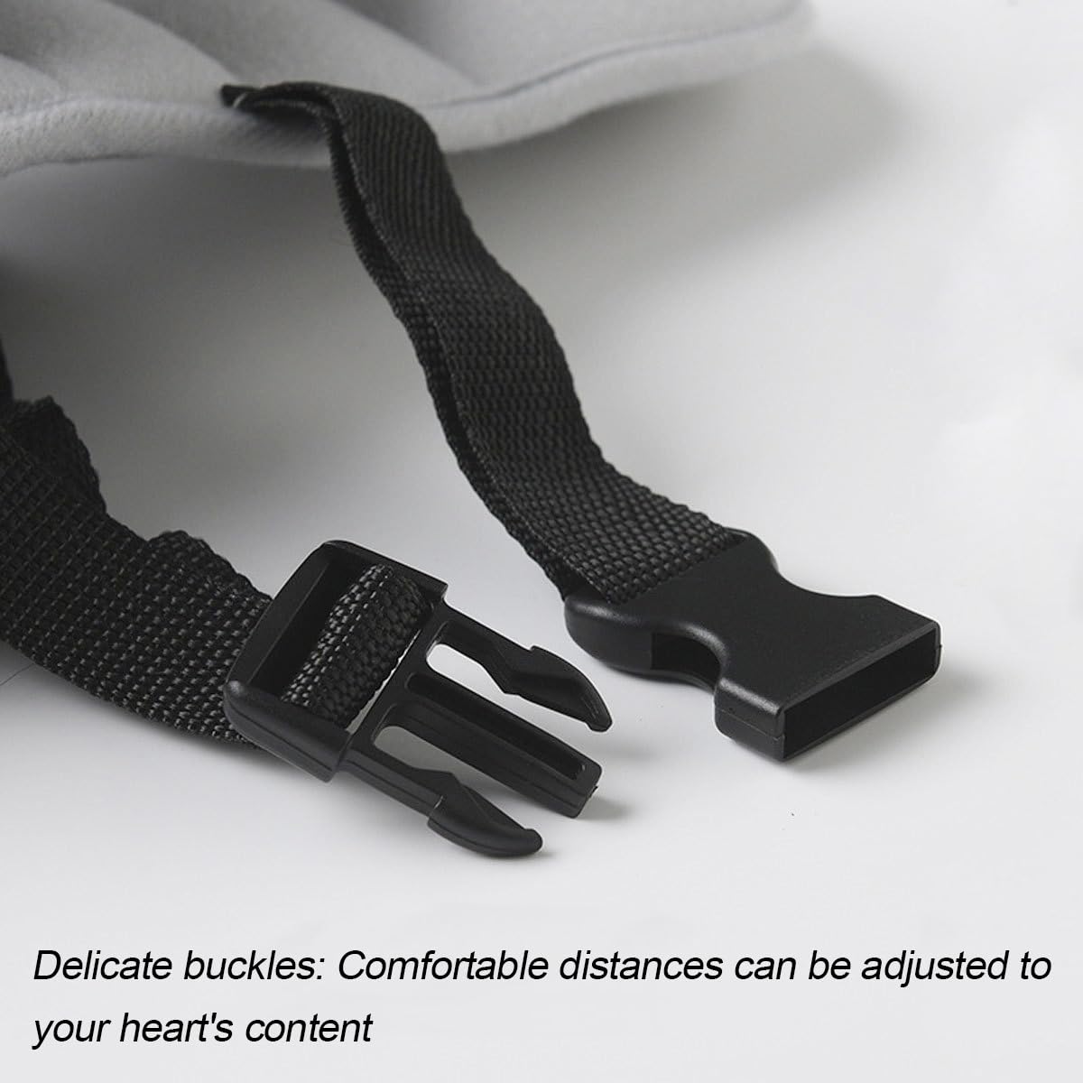 KHGUZ universal-fit head support fits most car seats.