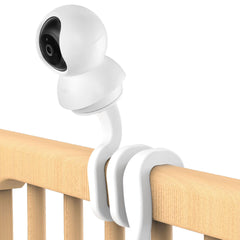 KHQBG baby monitor flexible mount attached to crib for secure baby view