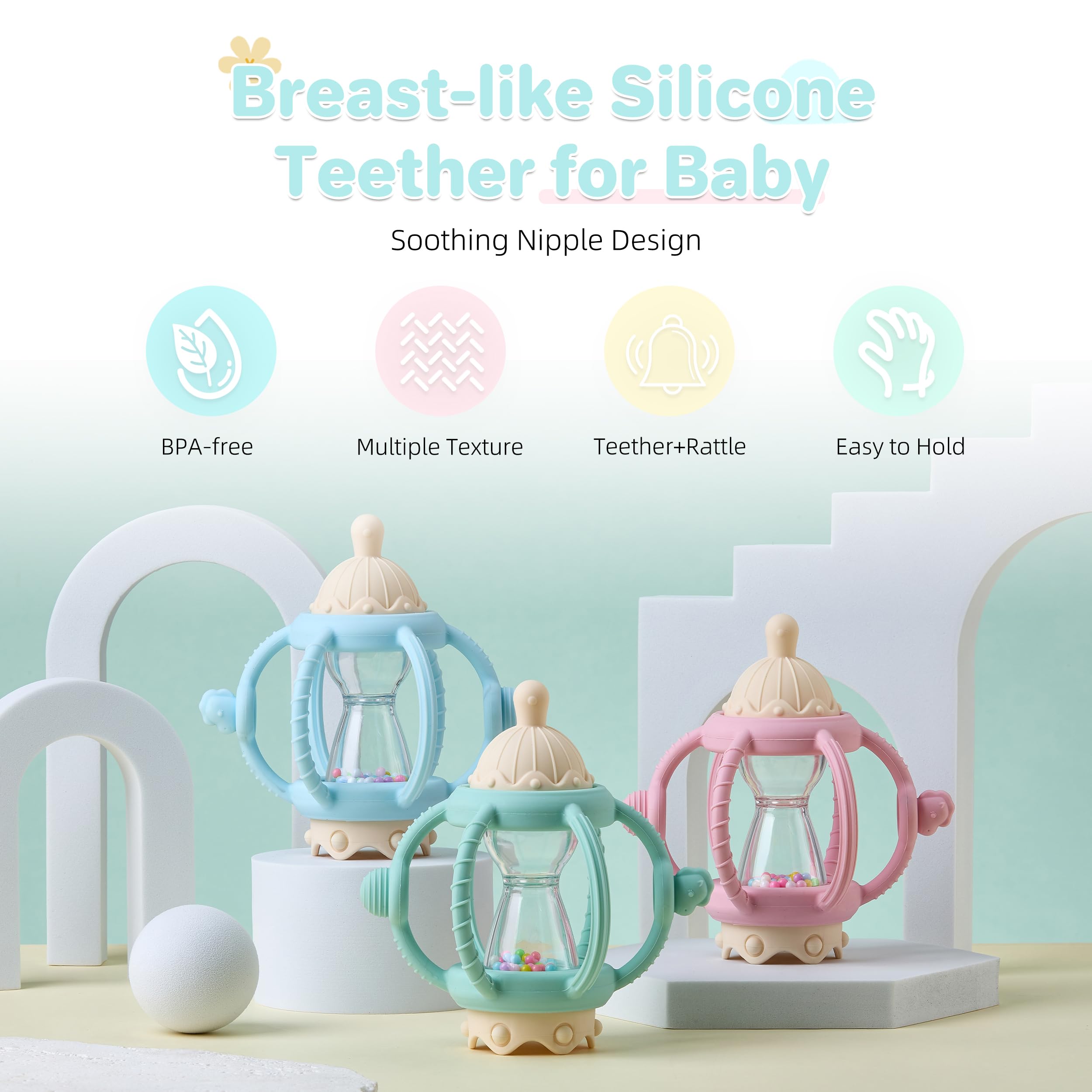KIAANS easy-grip teether sized for tiny hands