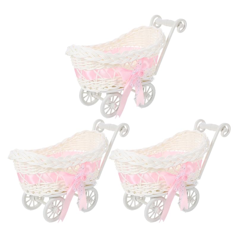 Kichvoe wicker baby carriage decor ideal for baby showers and weddings