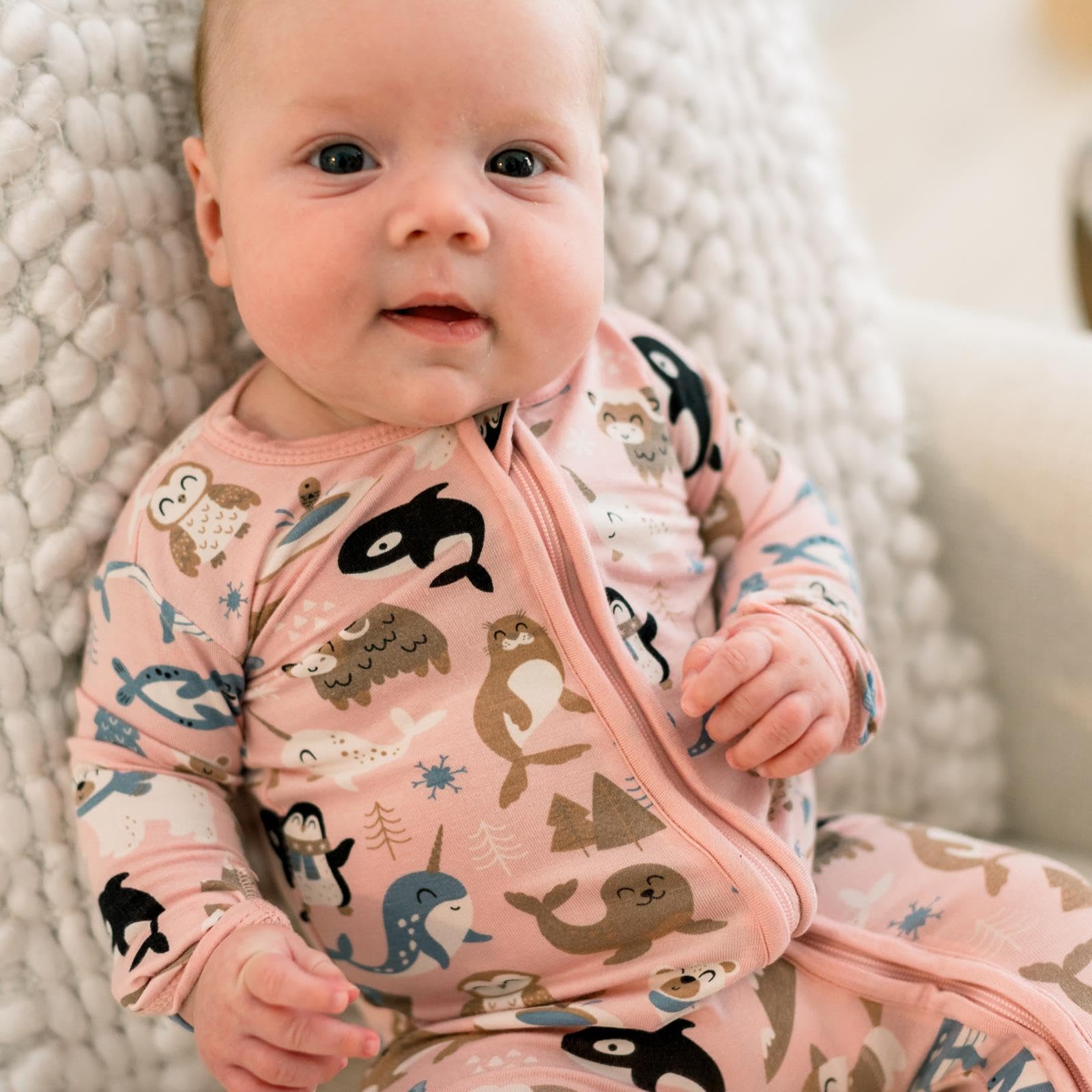 KicKee Footie Pajamas fleece-lined feet keep tiny toes cozy.