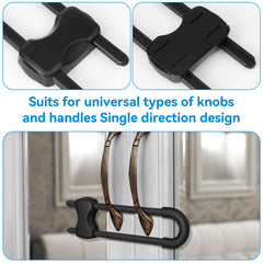 Kickic adjustable U-shaped locks fit knobs and handles.