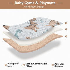 KICPOAY 50x50 playpen mat offers ample space for crawling.