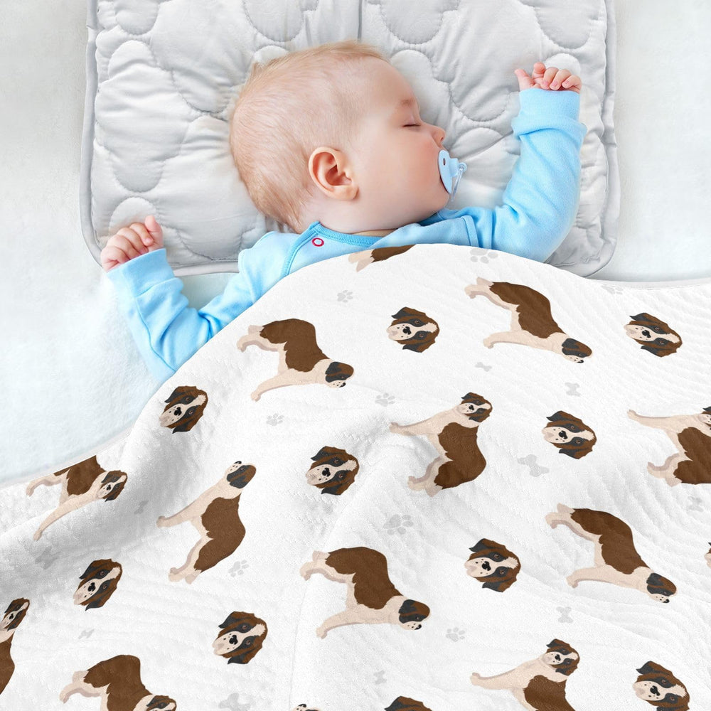 KICPOAY baby muslin swaddle blanket, breathable and gentle on delicate skin.