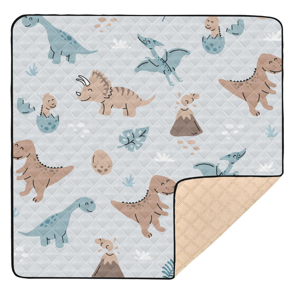 KICPOAY baby play mat with dinosaurs pattern for safe floor playtime.