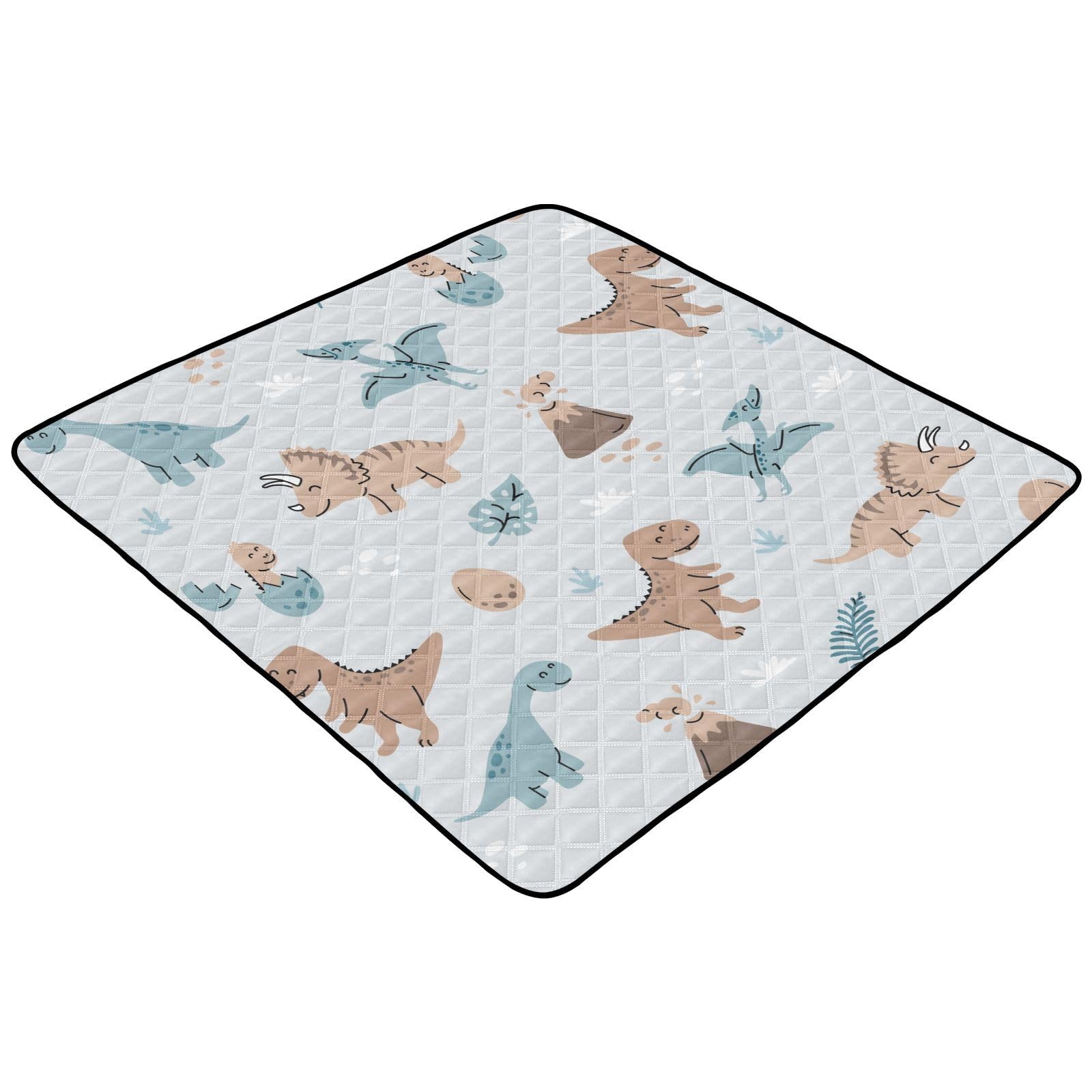 KICPOAY play mat featuring eggs cartoon design for imaginative tummy time.
