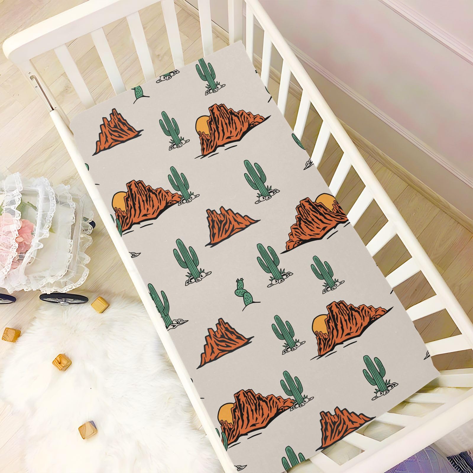 KICPOAY cozy baby bedding adds warm, inviting look to nursery.