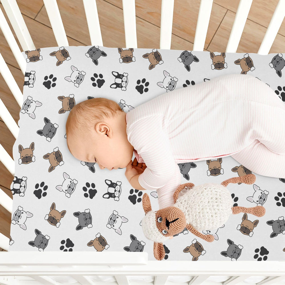 KICPOAY crib-mattress fit close-up confirms compatibility with standard sizes