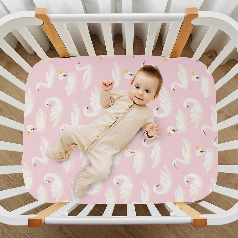 KICPOAY elastic-band closeup shows secure, durable fit for playard sheets.
