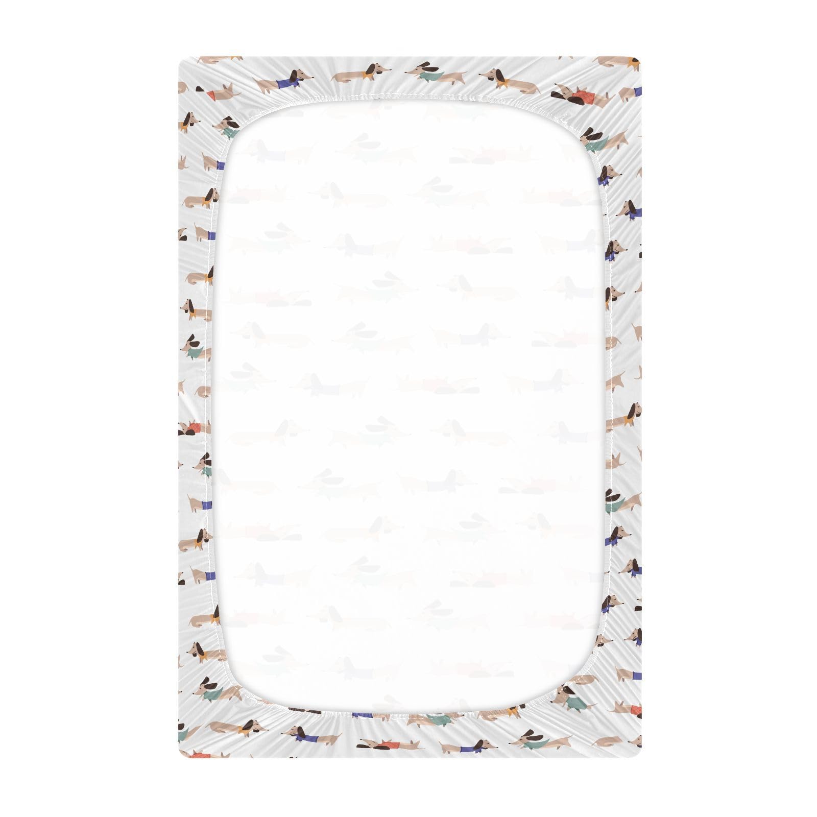 KICPOAY elastic band secures snug playard fit for secure sleep.