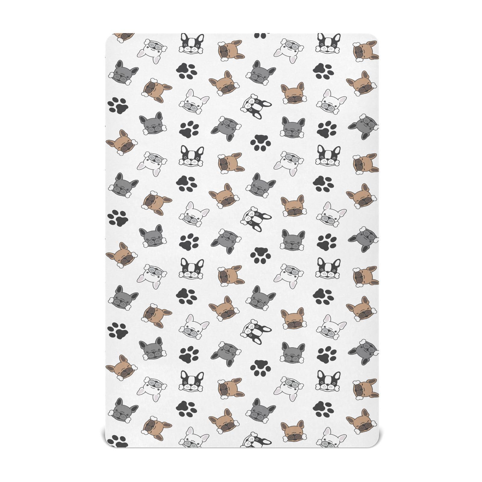 KICPOAY fitted crib sheet 39x27 close-up showing snug elastic edge for secure fit