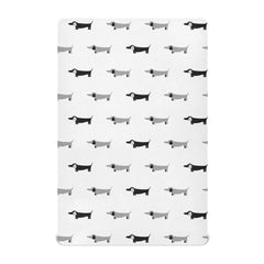 KICPOAY fitted crib sheet with dachshund pattern for a snug mattress fit