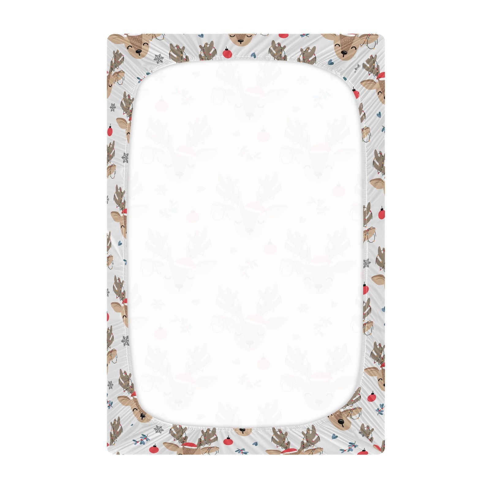 KICPOAY Fitted crib sheet with elastic band ensures a secure fit.