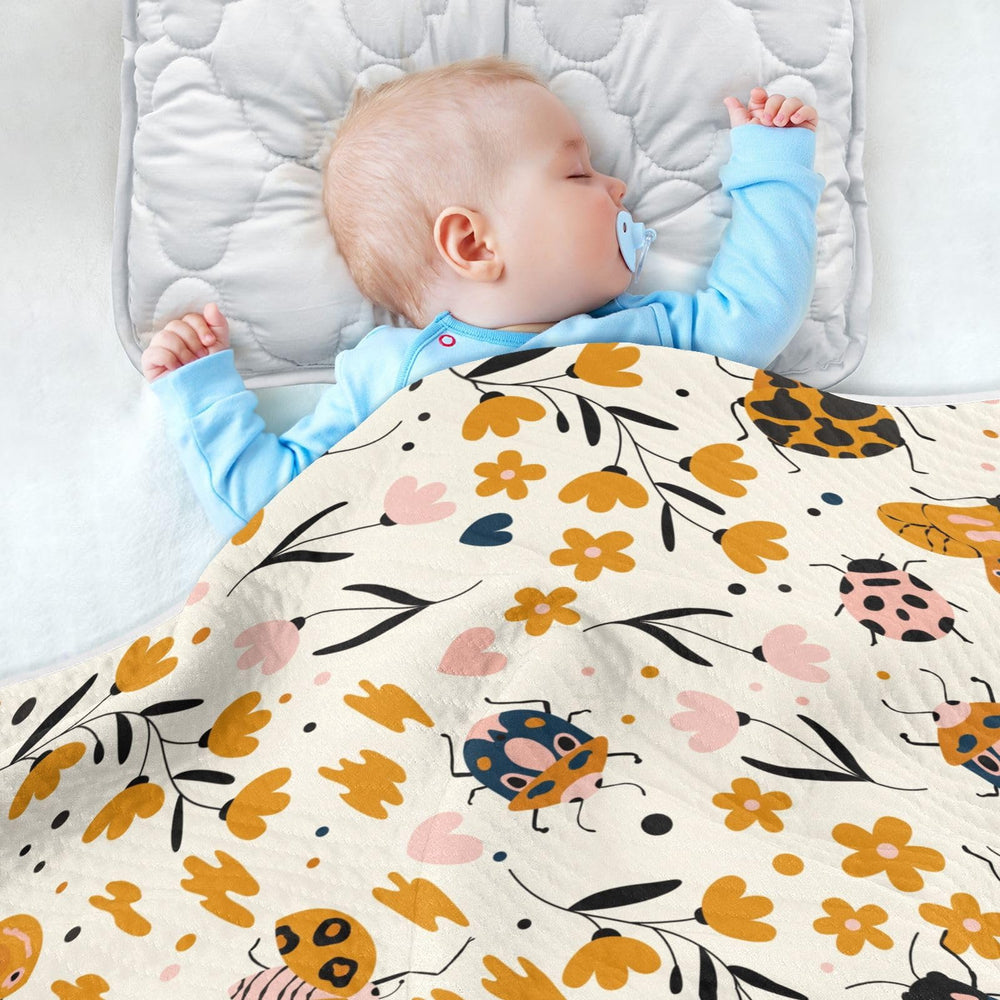 KICPOAY ladybug pattern swaddle helps snug newborn wrapping