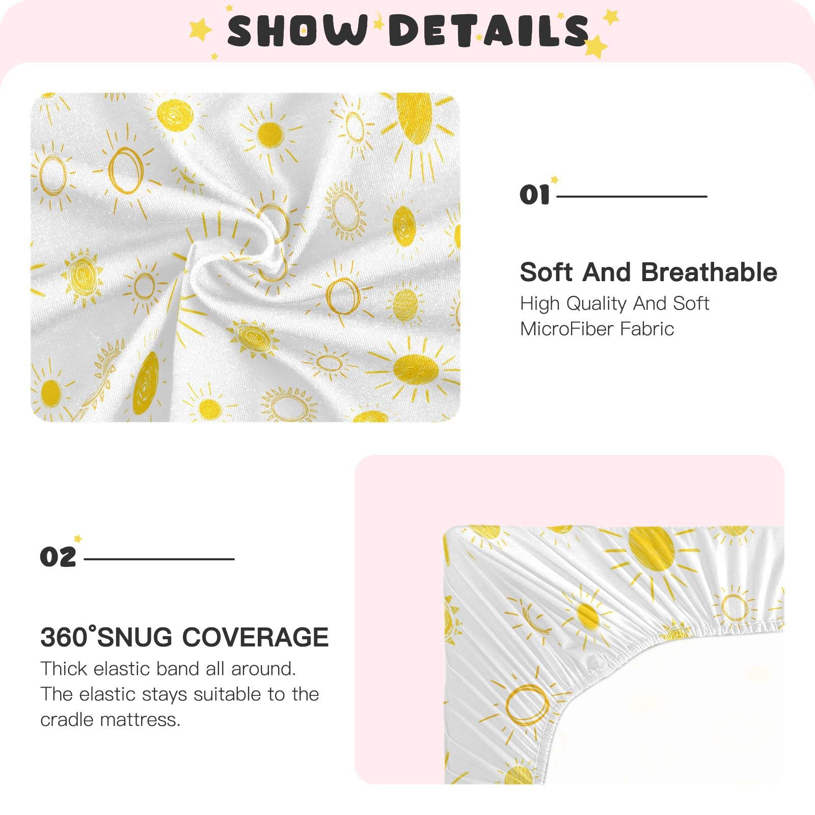 KICPOAY Machine-Washable Baby Sheets offer easy care and fast cleanup
