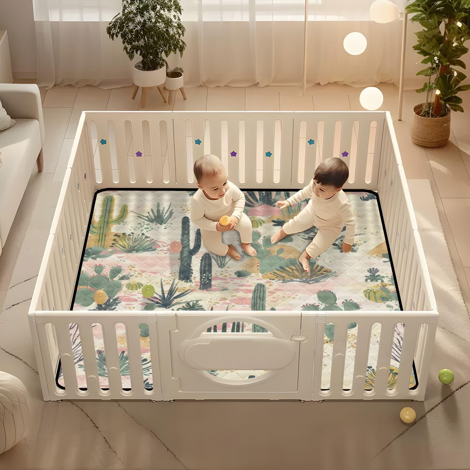 KICPOAY machine-washable play mat easy to refresh after play.