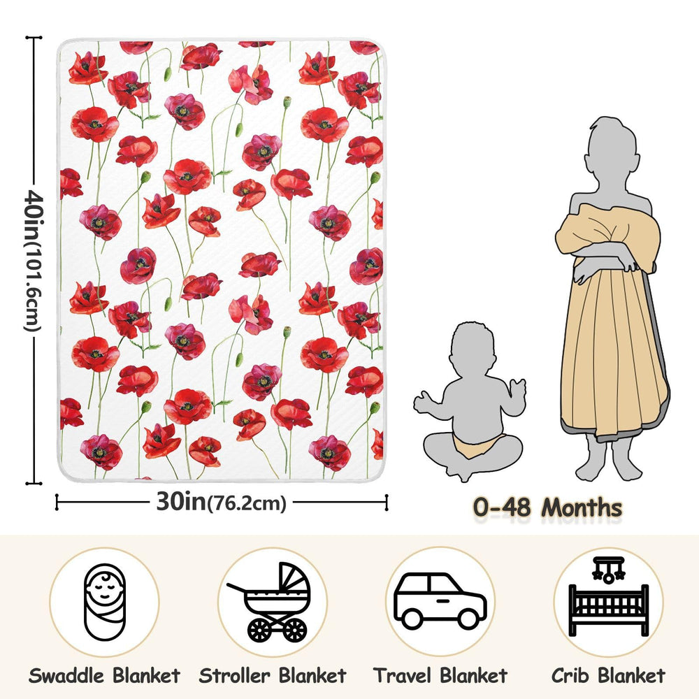 KICPOAY multi-use blanket serves as burp cloths, sun shade, or play mat.
